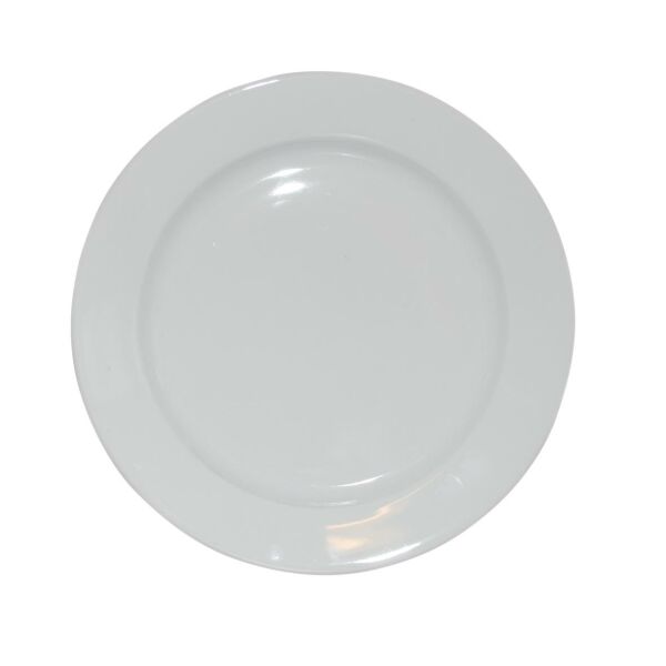 Bord brede rand wit 21 cm.