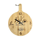 Houten gegraveerde klok