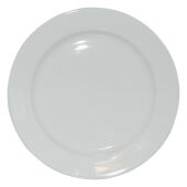 Bord brede rand wit 28 cm.