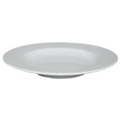 Bord Diep brede rand wit 23 cm.